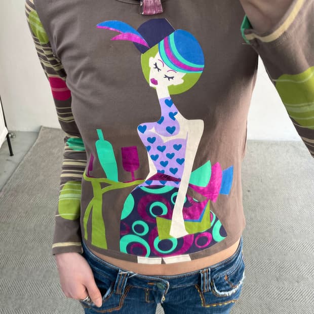 Custo Barcelona 아트 그래픽 롱슬리브리스