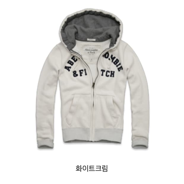 아베크롬비 후드집업 화이트(s)