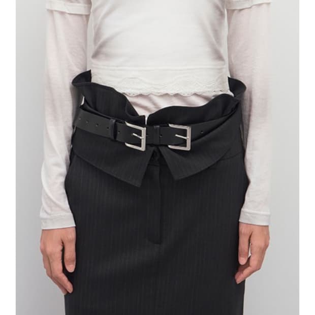 lcdctm double buckle leather belt