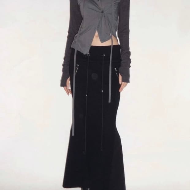 본네 울스커트 블랙