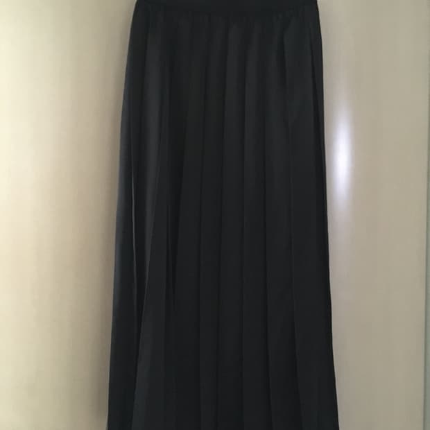 S 일본빈티지 유니클로 cos 플리츠 양면 스커트 블랙
