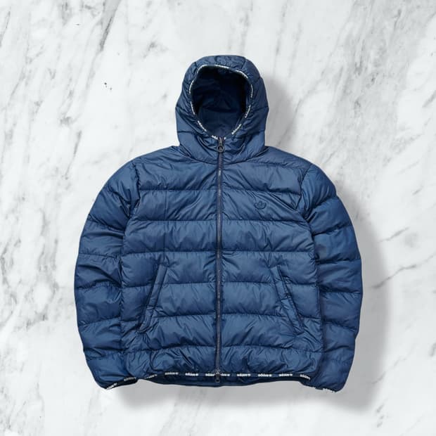 아디다스 리버시블 네이비 경량 패딩 