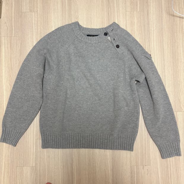 포그서비스 밀리터리 헨리넥 니트 더스트베이지 1사이즈