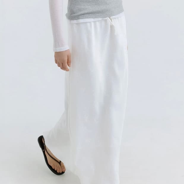 Hacer 아쎄르 floral maxi string skirt 새상품