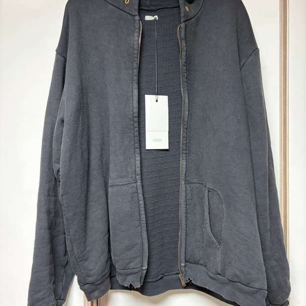 [2] 아프레쎄 A.presse 25AW 빈티지 후드집업 집업 후디 블랙