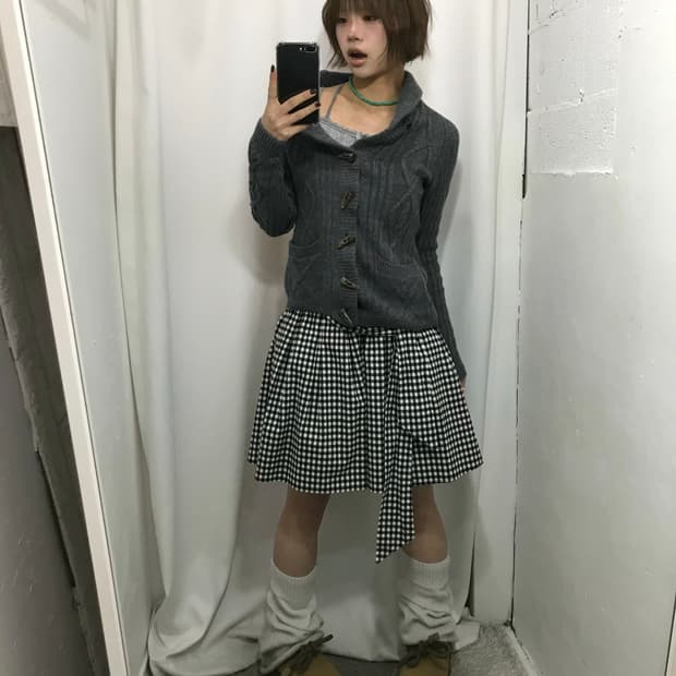 🐰그레이 체크 코디 🐰