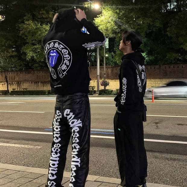 엔드리스 레더팬츠 OG 검흰 부츠컷 커스텀
