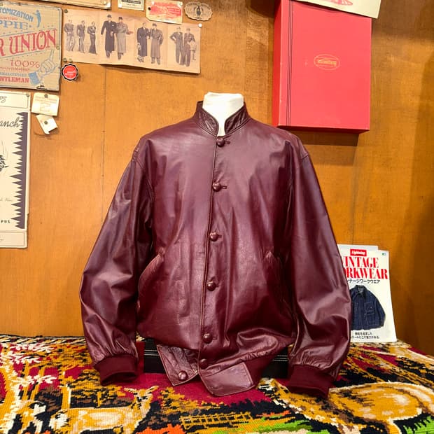 ( XL ) 빈티지가죽자켓 항공점퍼 오버핏가죽 양가죽 아메카지 