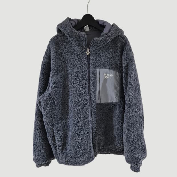 [L]리복 플리스 후드집업 뽀글이