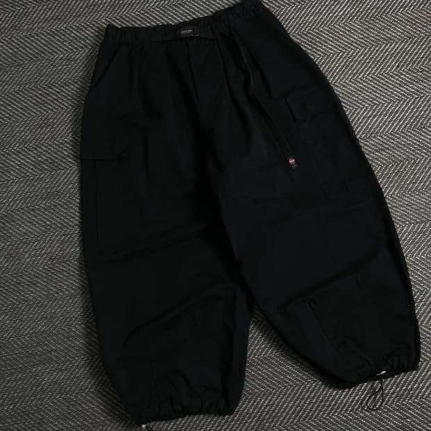 앵글런 벨티드 벌룬핏 퍼티그 팬츠 블랙y 3203