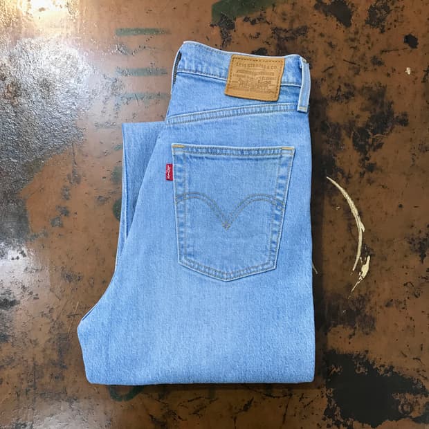 리바이스 연청 데미지 데님 팬츠 청바지 허리 27 사이즈