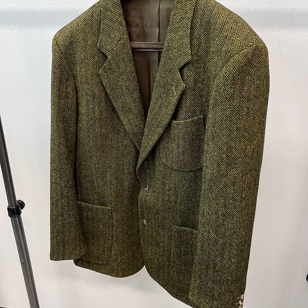 110-115) 휴고보스 00s 그린 헤링본 자켓 