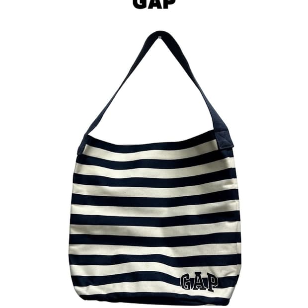 (OS) GAP 스트라이프 토드백 화이트/네이비