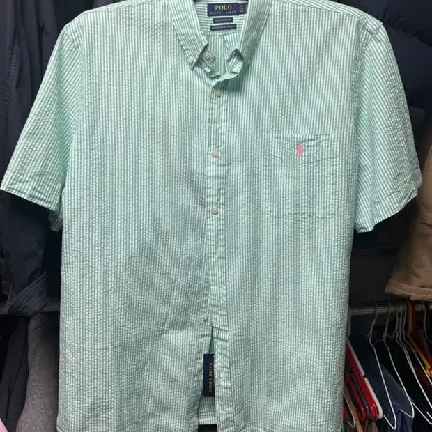 폴로랄프로렌 시어서커 반팔셔츠 XXL