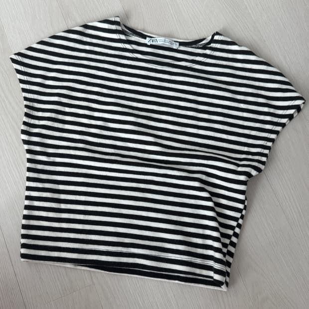 자라 스트라이프 반팔 티셔츠