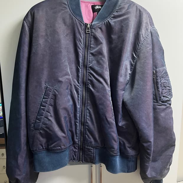 Stussy Nylon Dyed Bomber Jacket L