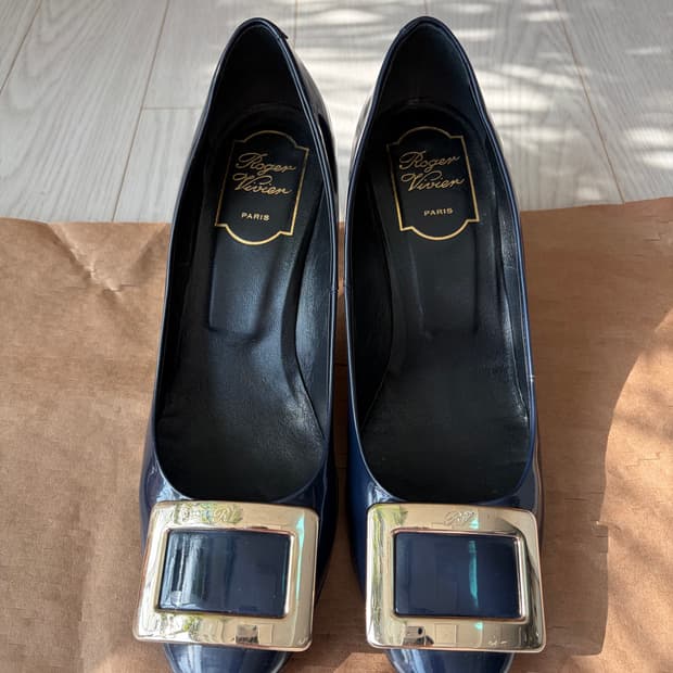 로저비비에 힐 곤색 37.5