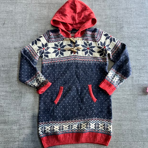 일본빈티지 Asknowaspinky 올드스쿨아메카지 노르딕 니트원피스