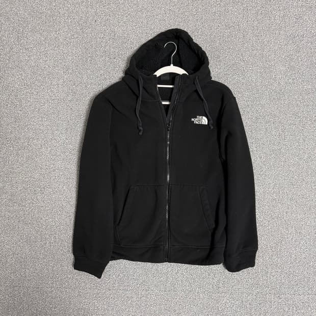 노스페이스 후드 집업 후리스 블랙 L