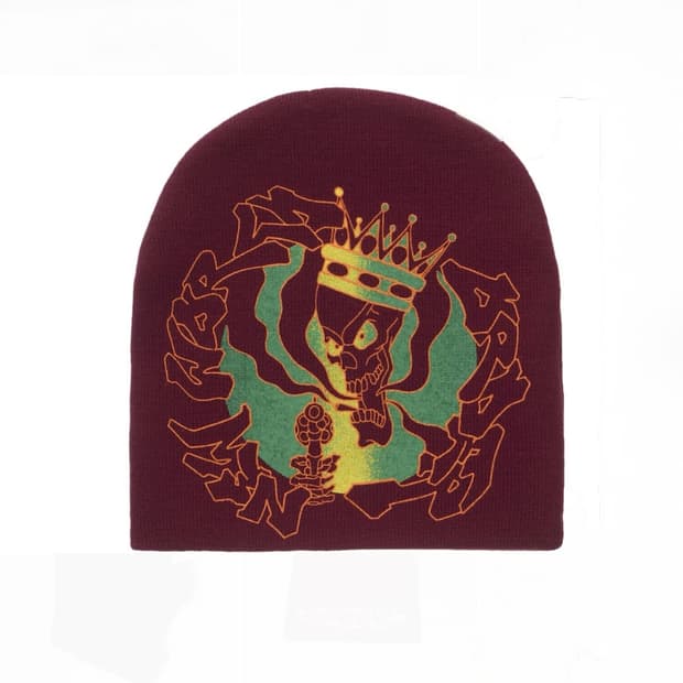 supreme 버건디 비니