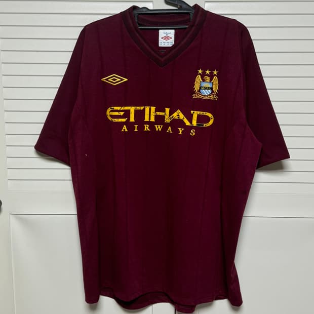 12-13 맨체스터 시티 어웨이 엄브로 유니폼 반팔 노마킹
