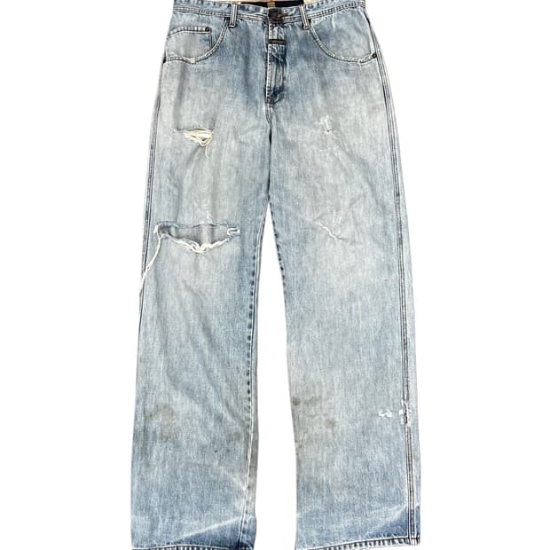 90s) girbaud damaged denim pants