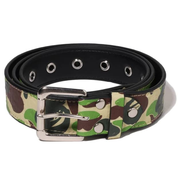 베이프 ABC 카모 레더 벨트