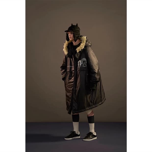 언더커버 17fw 휴먼컨트롤 시스템 빅 블랙 다운 모즈코트