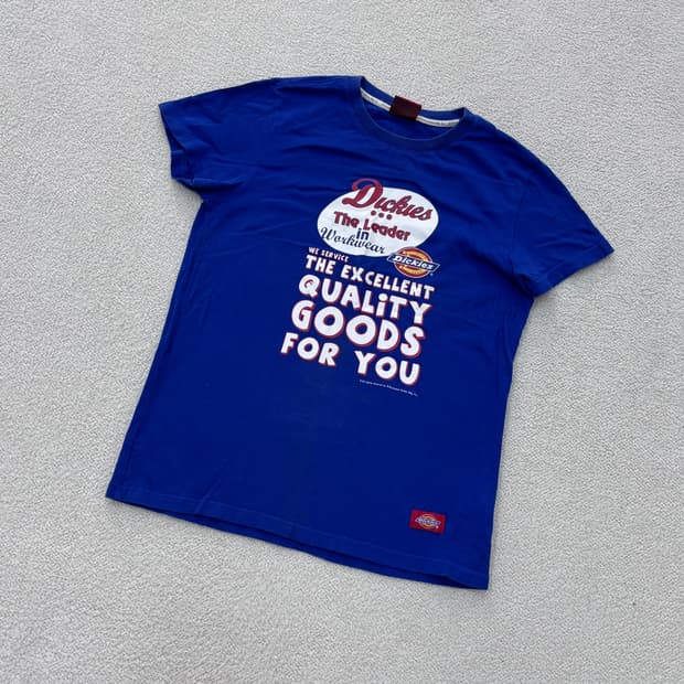 S 디키즈 레터링 로고 반팔 티셔츠 0416E