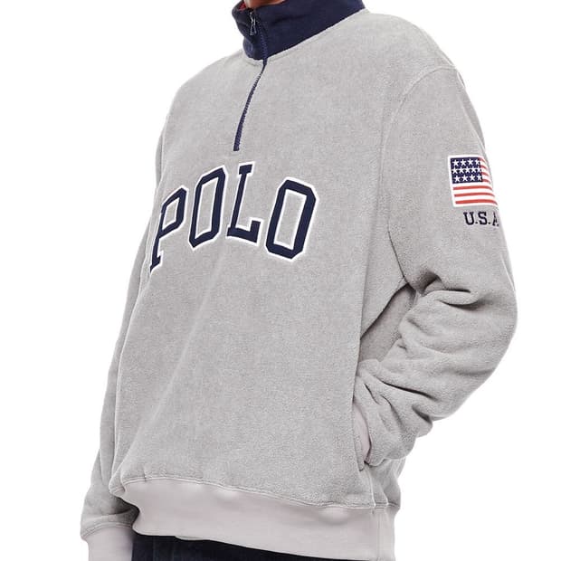 Polo 폴로 랄프로렌 성조기 하프집업 지켓 그레이 s