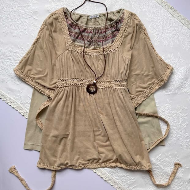 Square-neck Cotton Blouse 0290