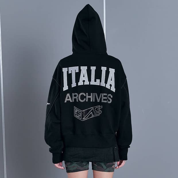 2000아카이브스 레이싱 후드집업 블랙