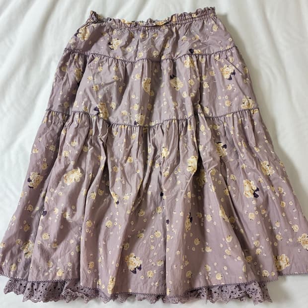 빈티지 플라워패턴 스커트 