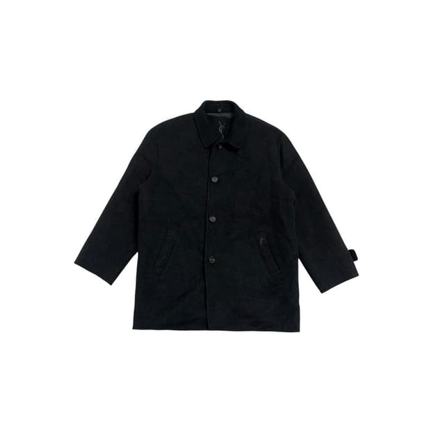 입생로랑 미디코트 자켓 블랙