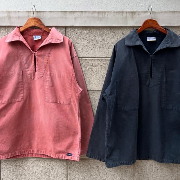 FRENCH FADED FISHERMAN 블랙프렌치워크스목자켓