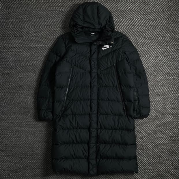 나이키 윈드러너 덕다운 롱 패딩 자켓 블랙o 5058