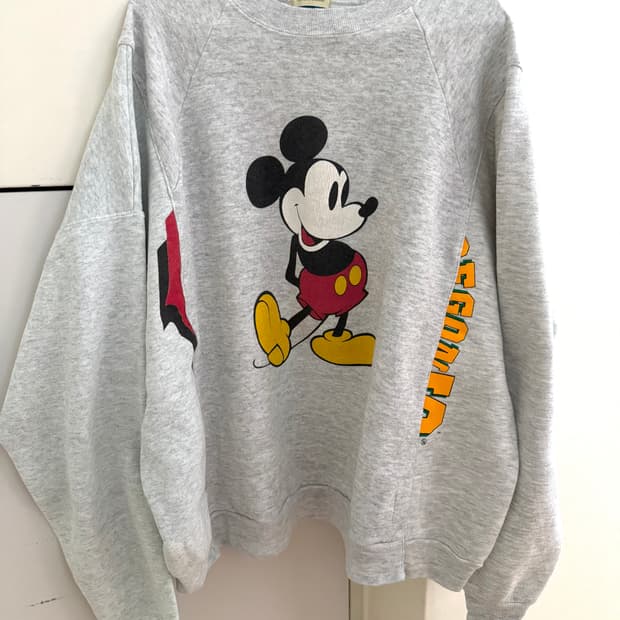 XL) YSTRDYS TMRRW 예스터데이 투모로우 빈티지 미키 맨투맨