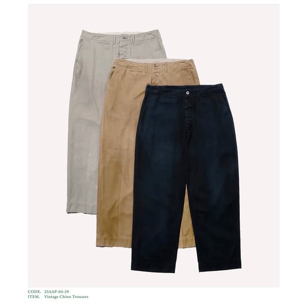 [1] 25aw 아프레쎄 빈티지 치노 트라우져 베이지