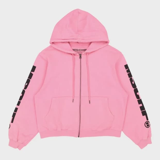 미스치프 핑크 후드집업