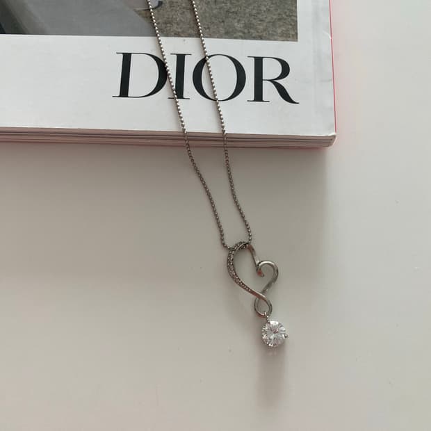 빈티지 하트 스톤 실버톤 목걸리 악세사리 주얼리 도매