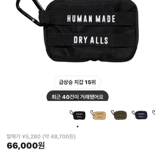human made 밀리터리 카드 케이스 블랙