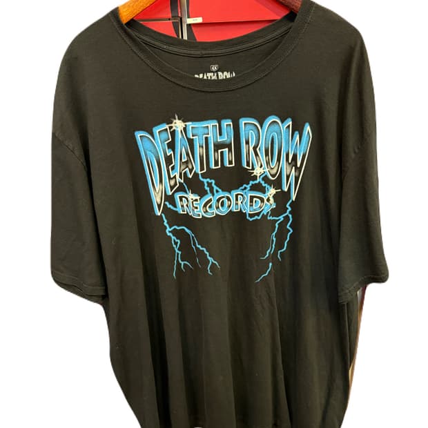 DEATH ROW RECORD 그래픽 반팔 티셔츠
