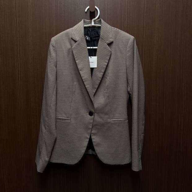 자라 체크 자켓 