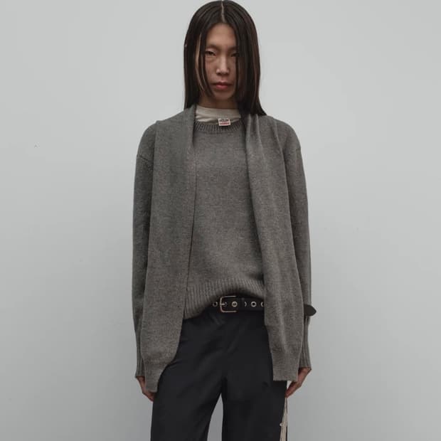 [XS,S,M]커미션 25fw 머플러 캐시미어 니트/그레이