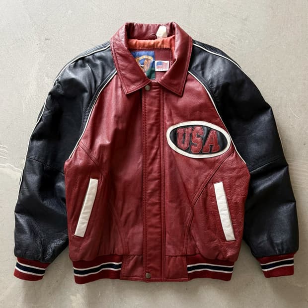 90s GIN URBAN USA Genuine Leather Jacket