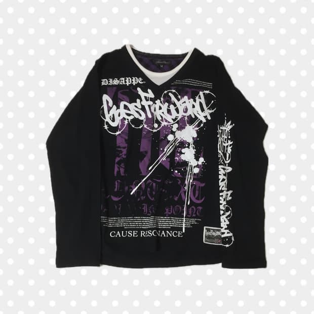 빈티지 펑크갸루 레터링 슬리브