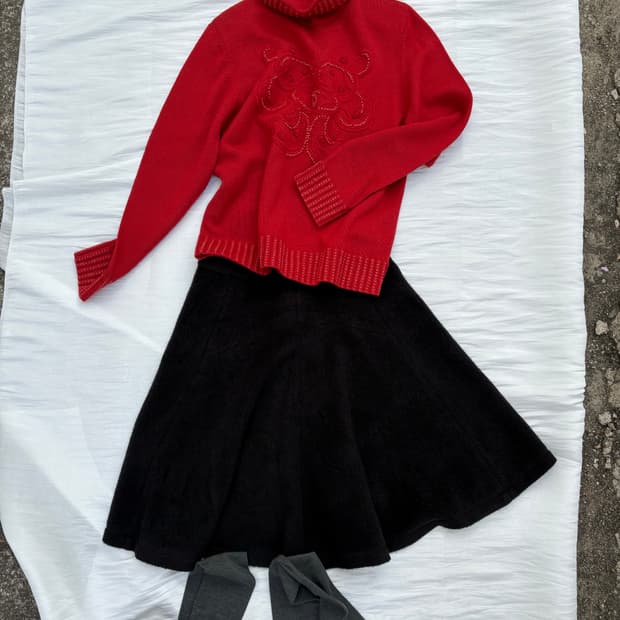 ✨Soft Black Flare Skirt