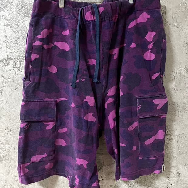 •베이프 컬러카모 팬츠