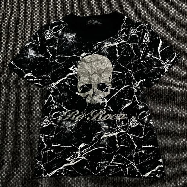 [Re ROEN] Crack Skull Print Tee