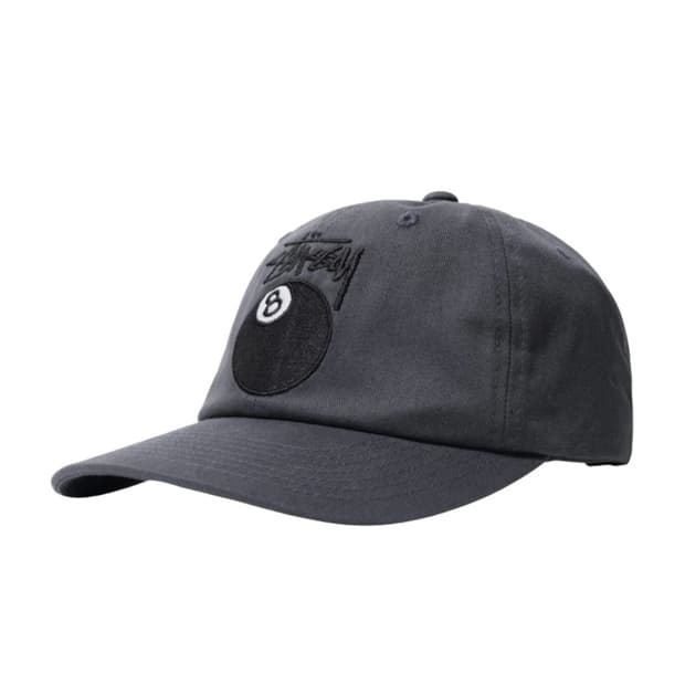스투시 스탁 8볼 로우 프로 캡 다크 그레이